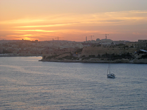 Sunset over Sliema